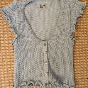 Urban outfitters light Blue Button-Up Top XXS